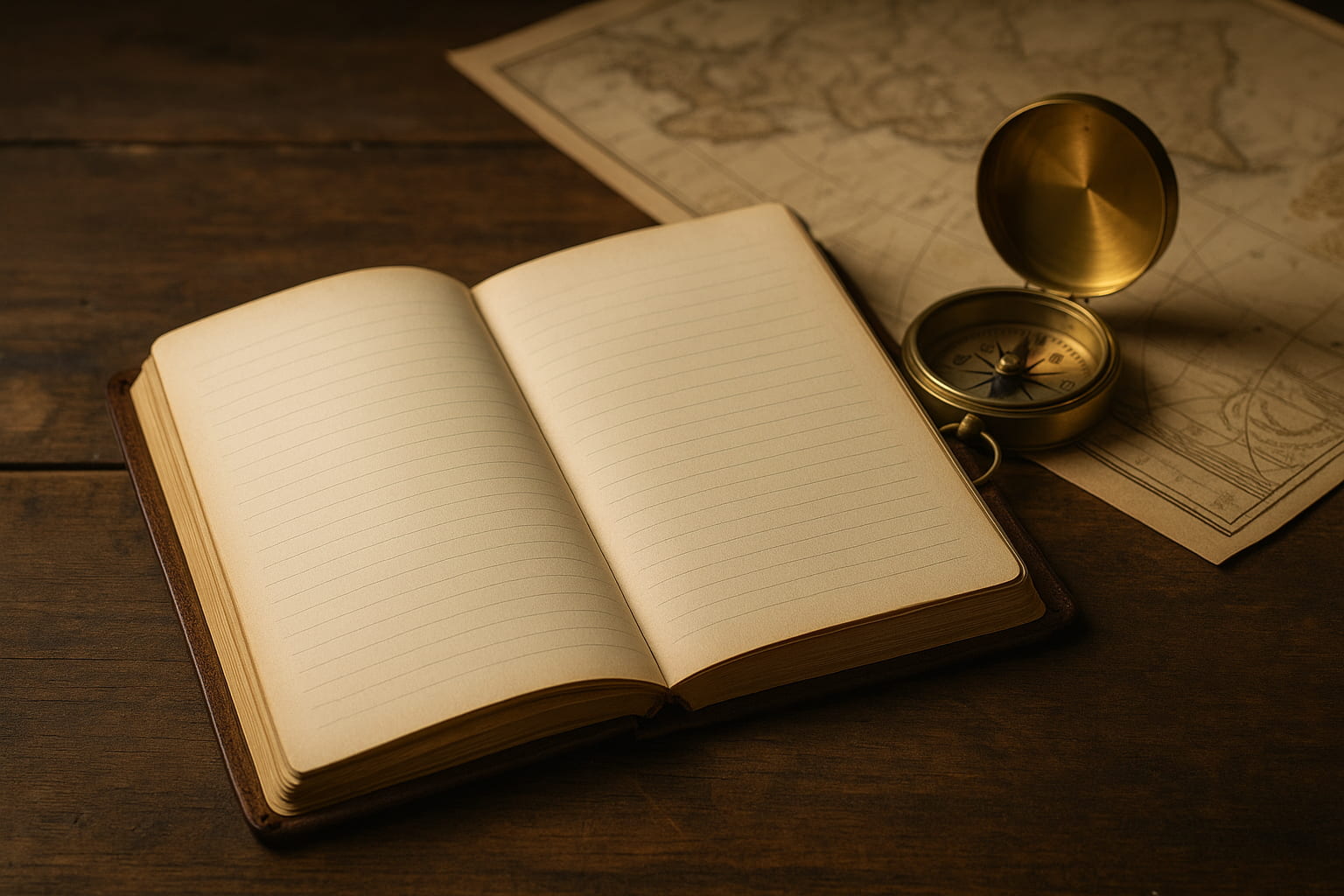 Cuaderno de bitácora sobre una mesa